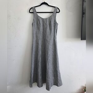 a new day Black and White Gingham Midi Dress